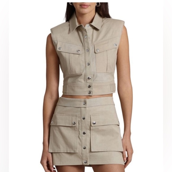 Avec Les Filles snap Utility Vest - Picture 1 of 3